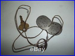 1938 USMC CHINA 4th MARINES M-1917 pat. ALL Acid-Etched DOG TAGS & USMC EGA RING