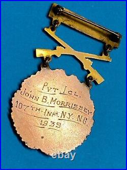 1939, ARMY LEVEL PRIZE, BRONZE, RIFLE COMPETITION, INFANTRY, NAMED, withRESEARCH