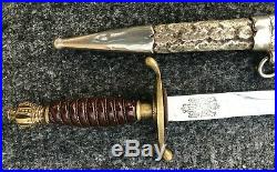 1939 Kingdom of Yugoslavia Royal Infantry officers dress dagger and scabbard