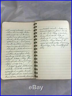 1942 Hand Written Japenese Journal From LA. To Internment Camp Parker, Az