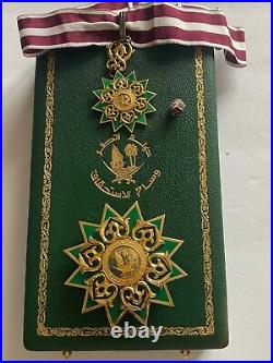 1978 Qatar Order of Merit 2nd Class Neck Badge Breast Star Medal Emir Khalifa