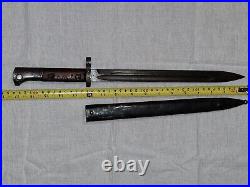 1WW2 Rare Czech CSZ Mauser Bayonet With Scabbard excellent condition