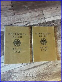 2 1923 Germany Passports Young Couple Cologne To Us with Consular Stamps