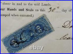 2 Civil War Era Ouachita County Arkansas Land Grant Documents 1863, 1870 stamp