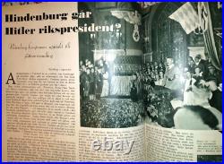 25 Issues 1933 Swedish Magazines Nazi Party Hitler on Cover RARE PHOTOS