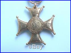 #29r POLAND ORDER VIRTUTI MILITARI. 4th class, 1930s II type medal, cross, Knedler