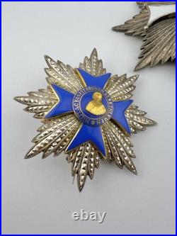 3 Antique Milano Roma Silver Star Order Grand Officer's Star Metal Metal's
