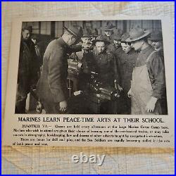 3 VINTAGE 1920's U. S. MARINES RECRUITMENT WINDOW POSTERS USMC PORTLAND MAINE