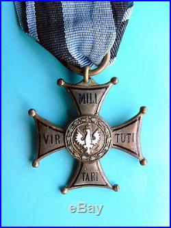 #30r POLAND POLISH ORDER VIRTUTI MILITARI, 5TH CL, 1930s, medal, restrike, wtornik
