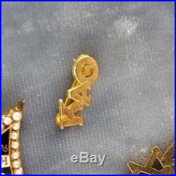 4 50's 10k To 14k Gold Kappa Alpha Theta Sorority Pins And Pendant