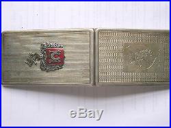 4 of 4 POLAND CIGARETTE CASE, Szczecin, NOBILITY COAT OF ARMS, 1930s, sterling