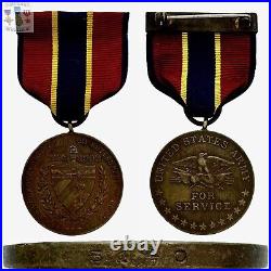 #5140 U. S. Army Of Occupation Of Cuba Medal Numbered 1928 Mayer Contract