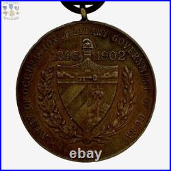 #5140 U. S. Army Of Occupation Of Cuba Medal Numbered 1928 Mayer Contract