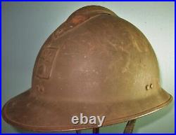 56c WW French M26 Adrian helmet civil defence casque stahlhelm casco elmo