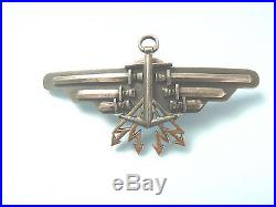 #687b POLAND EXILE MADE NAVY OBSERVER WINGS, 1933 type, Col. Bialkiewicz, very rare