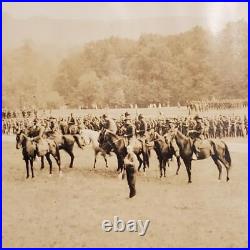 7095-1923 Gen. Pershing panoramic photo 28th Div Mt. Gretna PA Camp Anderson