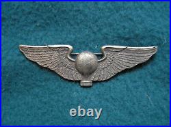 728. 1930's Full size Balloon Pilot badge in pin back, marked Bronze. W. Link & s