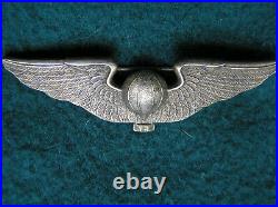 728. 1930's Full size Balloon Pilot badge in pin back, marked Bronze. W. Link & s