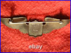 748. 1930s USAAC BB&B Pilots wing, full size, hollow back, PB, bronze withsilver wash