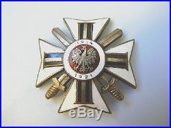 #986 POLAND POLISH ARMY VOLUNTEERS BADGE, 1921, #76, very rare