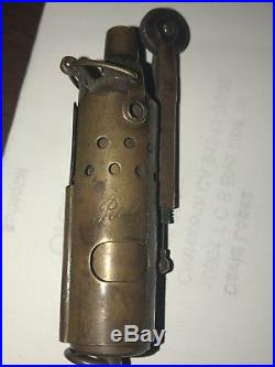 ANTIQUE WWII Austria Brass Slide Sleeve Trench IMCO Lighter Storm Pro Engraved