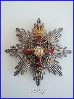 Austria Grand Cross Set Order Of Franz Joseph 1950's Variation. Rare. Ef