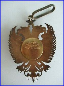 Albania Order Of Skanderbeg Commander Neck Badge. Marked. Silver/gilt. Rr! Vf+