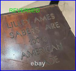 Ames Sword Mc Lilley sabre American Made COPPER PRINTING PLATE BLOCK