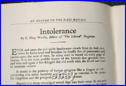 An Answer to the Nazi Menace Petition To President Roosevelt Truth, Justice 1934