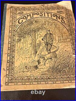 Antique 1917 Medical Compositions Notebook. Contains Some Notes. Used