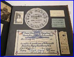 Antique 1919 Sailor Scrapbook Interwar Era Ephemera 320+ Photos Postcards Rare