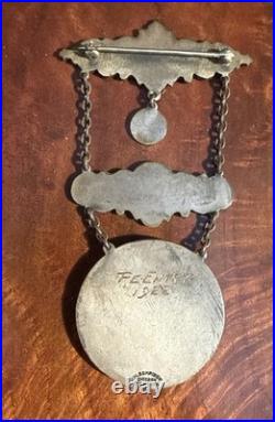 Antique 1922 Irving Park Rifle Club Sterling Silver Match Medal Chicago Schridde
