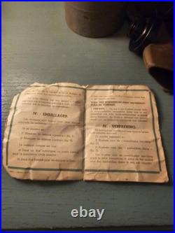 Antique 1938 Belgian Wartime GasMask WithCannister, Insert, Full Mask-Very Good