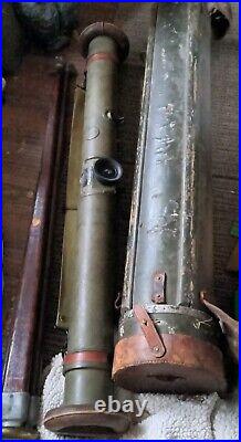 Antique Bausch Lomb Model 1917 Military Rangefinder Display With Case & Tripod