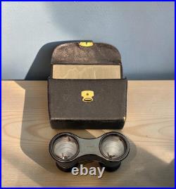 Antique Carl Zeiss Jena Galilean Opera Glasses w Case German Optics Binoculars