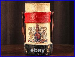 Antique English Gun Shell Cordite Carrier Bucket with Coat of Arms British Home