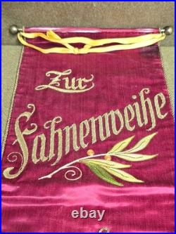 Antique German Dedication Banner Dated 1932 #1