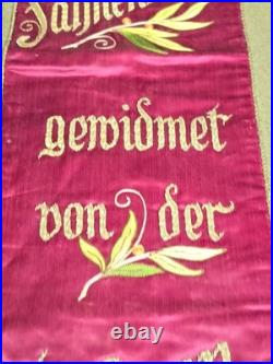 Antique German Dedication Banner Dated 1932 #1