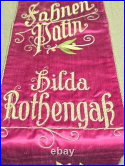 Antique German Dedication Banner Dated 1932 #1