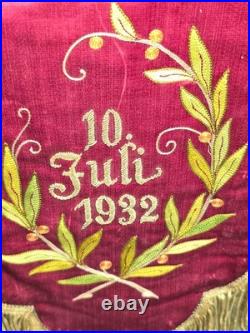 Antique German Dedication Banner Dated 1932 #1