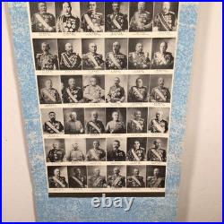 Antique Imperial Japanese Army Navy Royal Generals Portrait Scroll Prewar