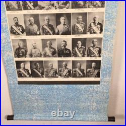 Antique Imperial Japanese Army Navy Royal Generals Portrait Scroll Prewar