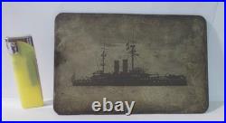 Antique Imperial Japanese Navy Battleship Mikasa Preservation Plaque 1926