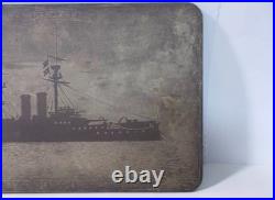 Antique Imperial Japanese Navy Battleship Mikasa Preservation Plaque 1926