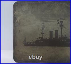 Antique Imperial Japanese Navy Battleship Mikasa Preservation Plaque 1926
