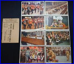 Antique Japan Crown Prince Hirohito 1921 Europe Tour Postcard Set Britain