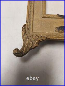 Antique Judd Cast Iron Flag Bugle/drum Eagle Cannons Picture Frame
