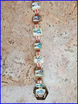 Antique Napoleon Military Uniforms Pull-Out Panorama in Brass Box Belgium FR/NL