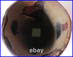 Antique Red Leather Bucket British Royal Navy Powder Charge Carrier 16