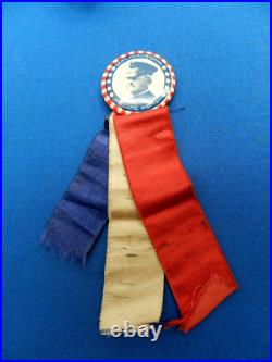 Antique US Army General John J Pershing Welcome Pin WWI, withribbon, dated 9/10/19
